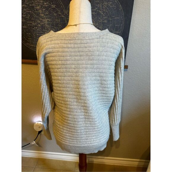 J.Crew Wool Cashmere Boat Neck Cable Gray Sweater Women Top XXS Style 54574 - Picture 2 of 13